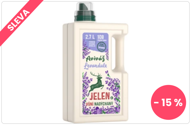 Jelen aviváž levandulová, 108 praní, 2,7 l - 165 Kč