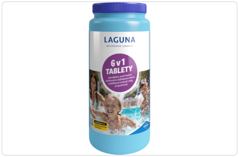 Laguna 6 v 1 Mini multifunkční tablety pro celosezónní údržbu vody v bazénu, 1 kg - 305 Kč