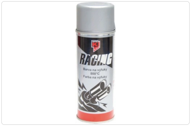 Auto-K Racing žáruvzdorná barva 800 °C na výfuky, stříbrná, 400 ml - 279 Kč