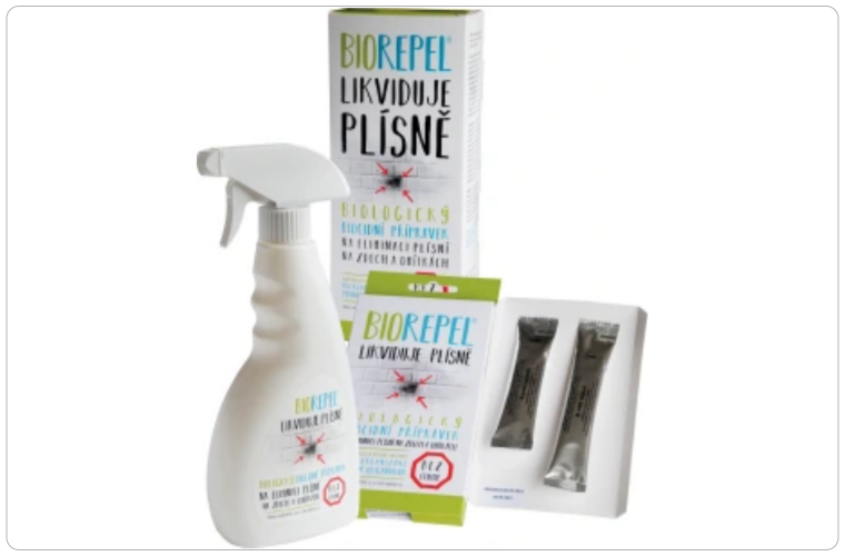 BIOREPEL chytrá houba proti plísním na zdivo a omítky, 0,5 l + 1 g + 2 g - 386 Kč