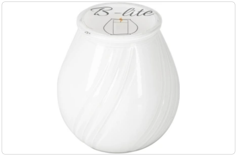B-lite zahradní svíčka ve skle, bílá, 120 g - 55 Kč