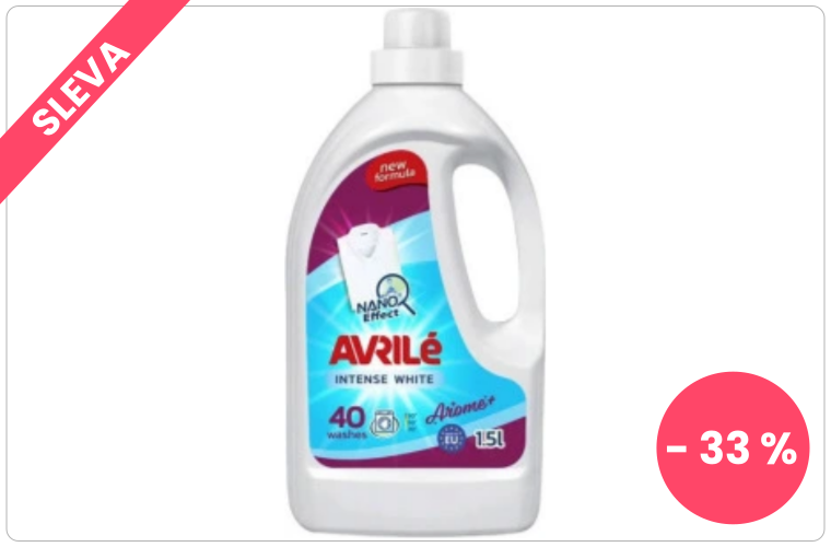 Avrilé Intense White prací gel na bílé prádlo, 40 praní 1,5 l - 120 Kč