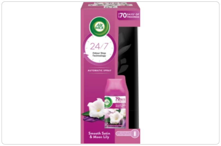 Air Wick FreshMatic Smooth Satin & Moon Lily osvěžovač strojek a náplň 250 ml - 170 Kč