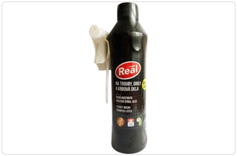Real na trouby, grily a krbová skla čisticí prostředek, 550 g - 90 Kč