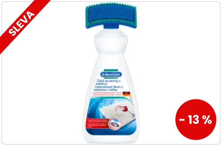 Dr. Beckmann čistič na skvrny z koberců s kartáčem, 650 ml - 200 Kč