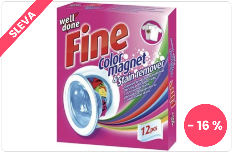 Well Done Fine Color Magnet ubrousky proti skvrnám a obarvení, 12 ks - 55 Kč
