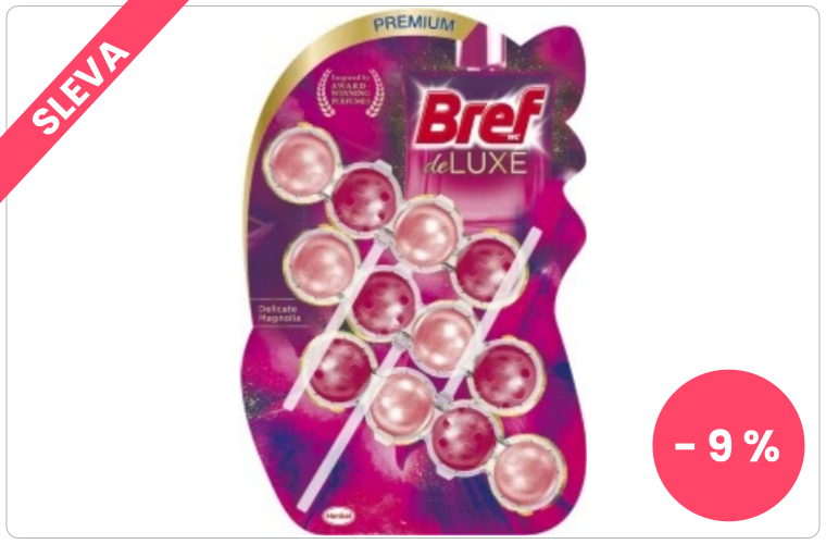 Bref DeLuxe Delicate Magnolia WC blok v kuličkách, 3× 50 g - 93 Kč