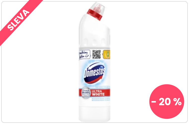 Domestos WC čistič 24h Ultra White Shine, 750 ml - 50 Kč