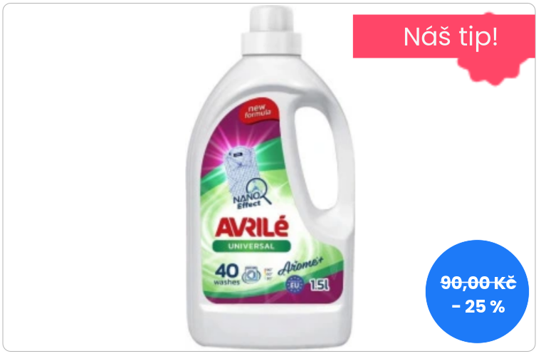 Avrilé Universal prací gel univerzální, 40 praní 1,5 l - 120 Kč