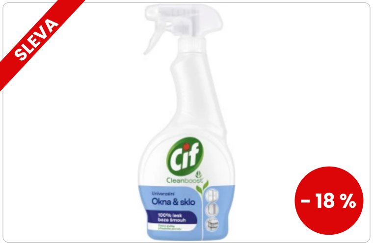 Cif sprejn UNI na okna a sklo, 500 ml - 56 Kč