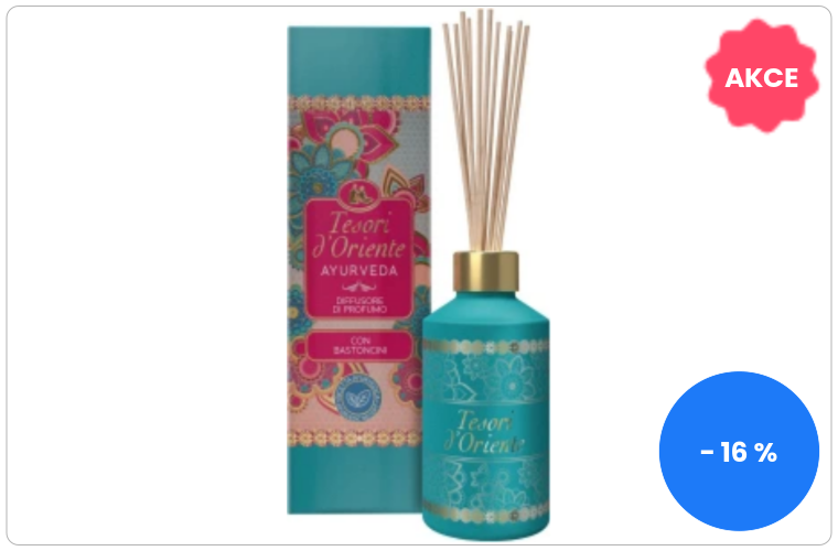 Tesori d'Oriente Ayurveda aroma difuzér s ratanovými tyčinkami, 200 ml - 225 Kč