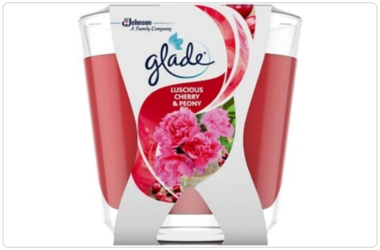 Glade svíčka vonná Decor Luscious Cherry & Peony, 70 g - 90 Kč