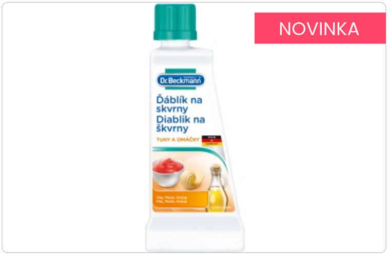 Dr. Beckmann Ďáblík na skvrny olej, tuk, omáčky, kečup, 50 ml - 90 Kč