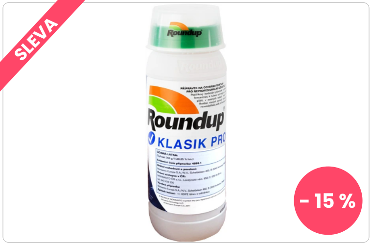 Roundup Klasik Pro k hubení vytrvalých a jednoletých plevelů, 1 l - 352 Kč