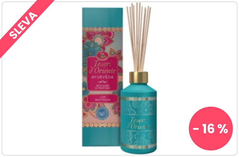 Tesori d'Oriente Ayurveda aroma difuzér s ratanovými tyčinkami, 200 ml - 225 Kč