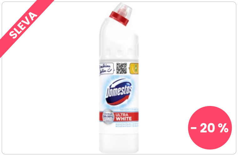 Domestos WC čistič 24h Ultra White Shine, 750 ml - 50 Kč