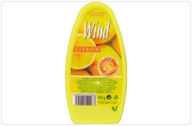 Wind osvěžovač vzduchu Citron, gelový, 150 g - 23 Kč