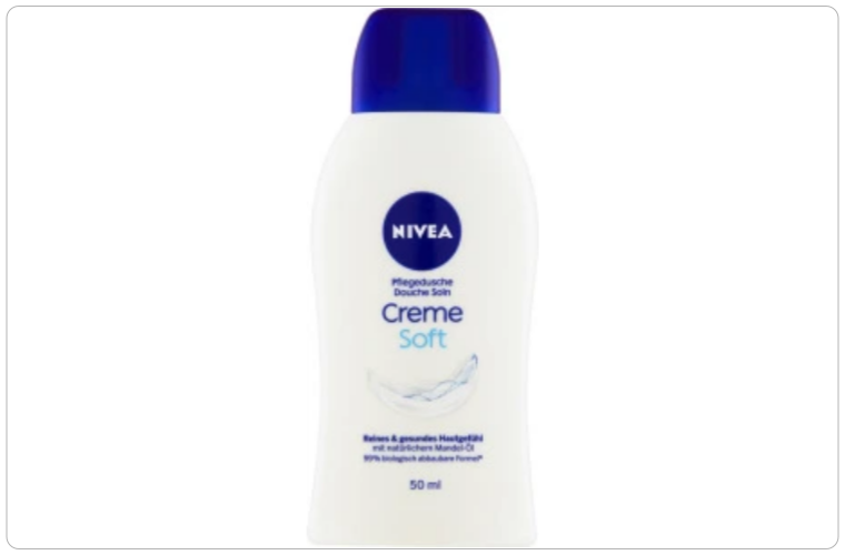 Nivea Creme Soft Pečující sprchový gel, 50 ml - 41 Kč