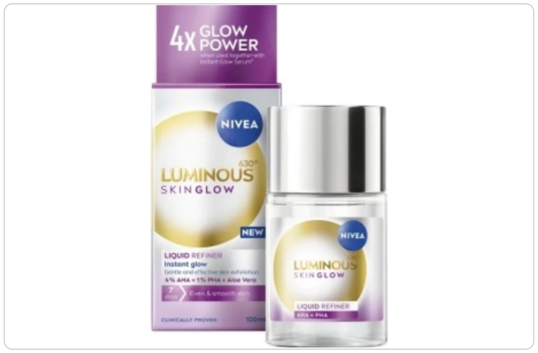 Nivea pleťové sérum Luminous Skin Glow Liquid Refiner 100 ml - 222 Kč