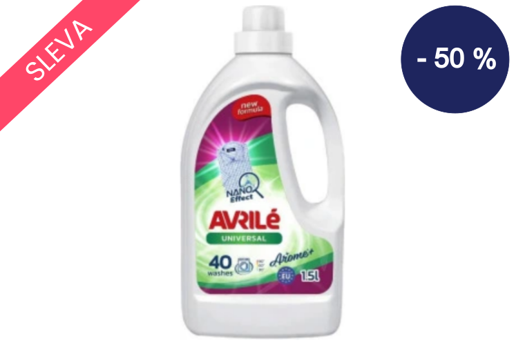 Avrilé Universal prací gel univerzální, 40 praní 1,5 l - 120 Kč