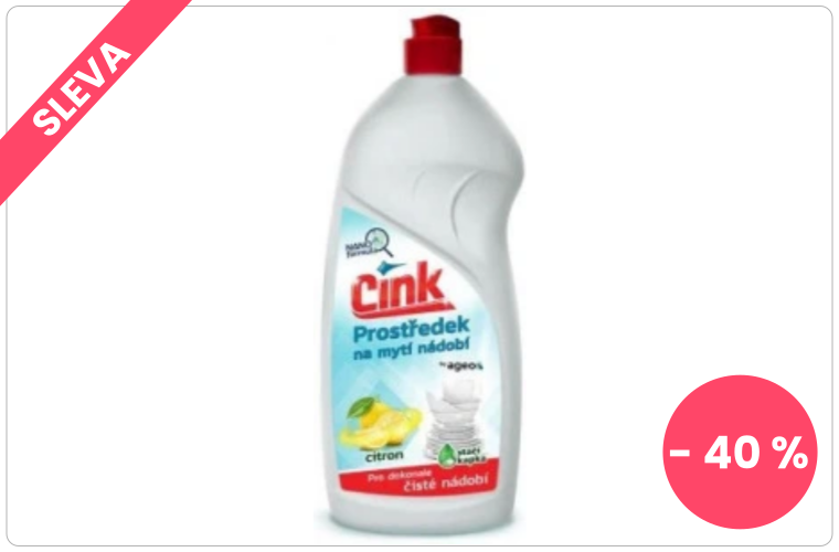 Cink Citron prostředek na ruční mytí nádobí 1 l - 50 Kč