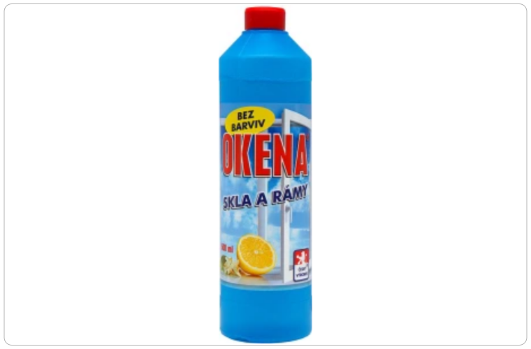 Hlubna Okena skla a rámy, bez barviv, vůně citronu, 500 ml - 22 Kč