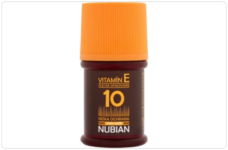 Nubian OF 10 olej na opalování, 60 ml - 80 Kč