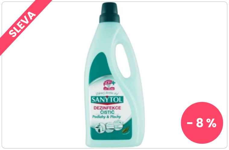 Sanytol dezinfekční univerzální čistič na podlahy a plochy, vůně eukalyptus, 1 l - 65 Kč