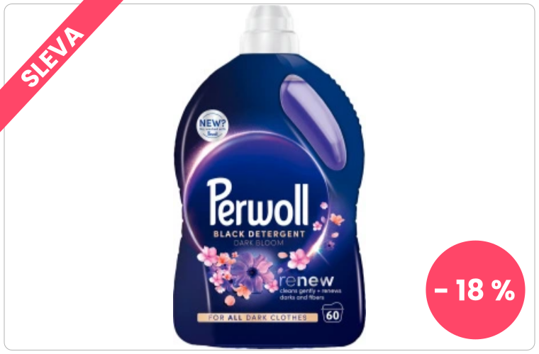Perwoll prací gel Renew Dark Bloom 60 praní, 3000 ml - 365 Kč