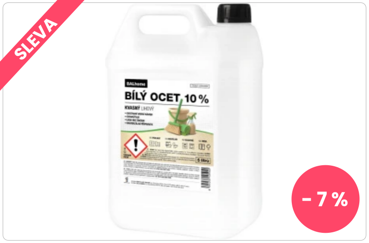 BALHOME bílý ocet na úklid 10% 5 l - 140 Kč