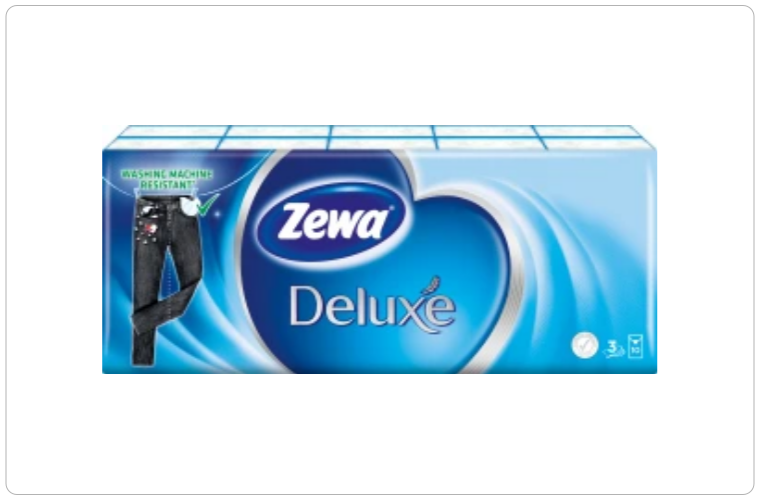 Zewa Deluxe Standard 3vrstvé papírové kapesníky, 10× 10 ks - 45 Kč