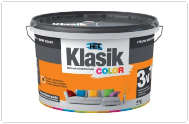 Het Klasik Color malířská barva, 0747 pastelová oranžová, 4 kg - 317 Kč