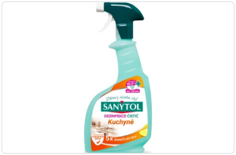 Sanytol dezinfekční odmašťující čistič na kuchyně, 500 ml - 95 Kč
