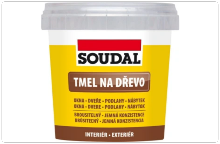 Soudal tmel na dřevo, bílý, 250 g - 41 Kč