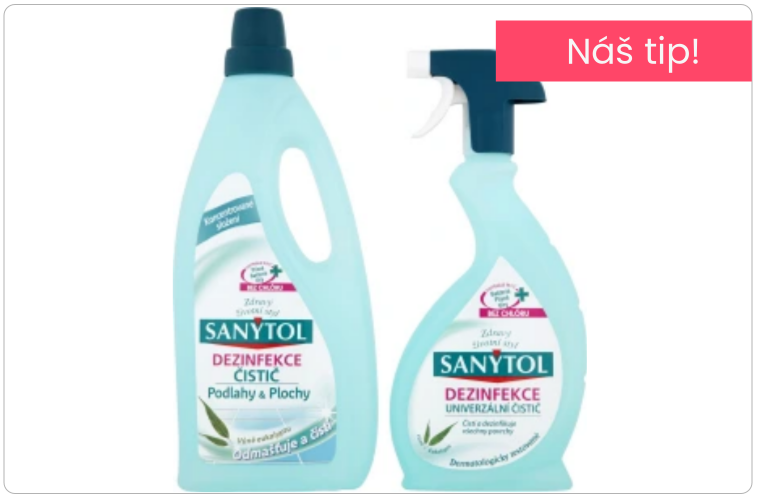 Sanytol Dezinfekce čistič podlahy & plochy, 1 l + univerzální čistič, 500 ml - 150 Kč