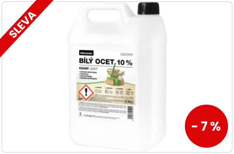 BALHOME bílý ocet na úklid 10% 5 l - 140 Kč