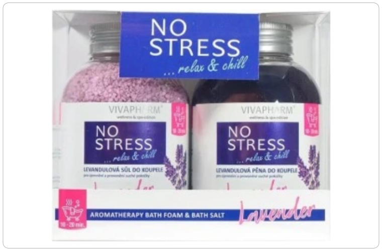 Spa No Stress dárkový set pěna do koupele 500 ml + koupelová sůl 500 ml - 184 Kč