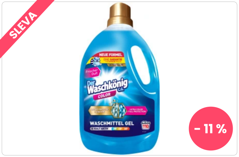 Waschkönig prací gel Color 110 dávek, 3,305 l - 146 Kč