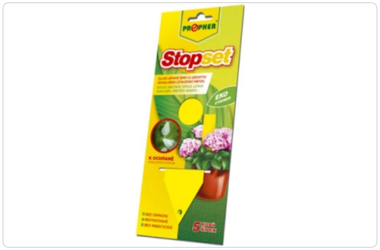 Propher Stopset žluté šipky 14 × 5 cm k odchytu létajícího hmyzu, 5 ks - 35 Kč