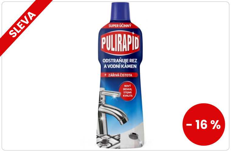 Pulirapid Classico čistící prostředek na rez a vodní kámen, 750 ml - 76 Kč