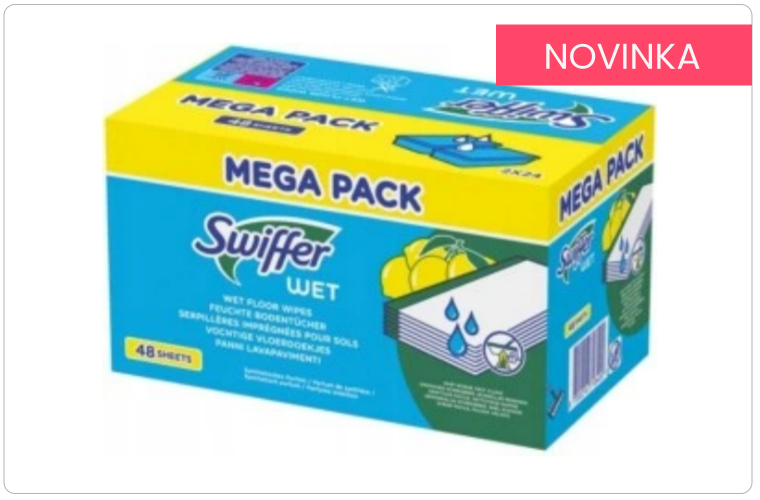 Swiffer vlhčené utěrky na podlahu Citrus Fresh, 48 ks - 450 Kč