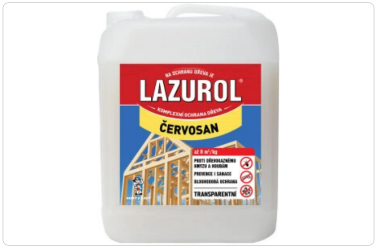 Lazurol červosan na hubení červotočů, 5 l - 339 Kč