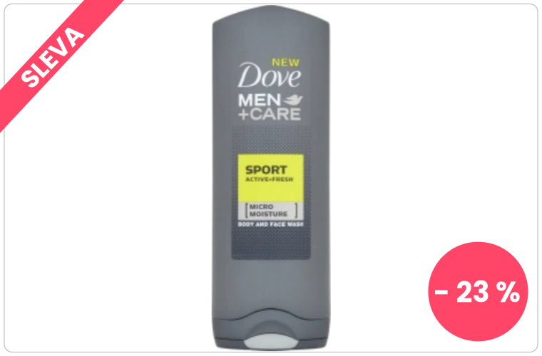 Dove Men+Care sprchový gel Sport Care Active Fresh, 250 ml - 65 Kč