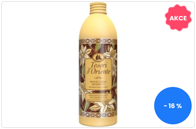 Tesori d'Oriente sprchový gel a pěna 2 v 1 Vanilka & Zázvor, 500 ml - 117 Kč