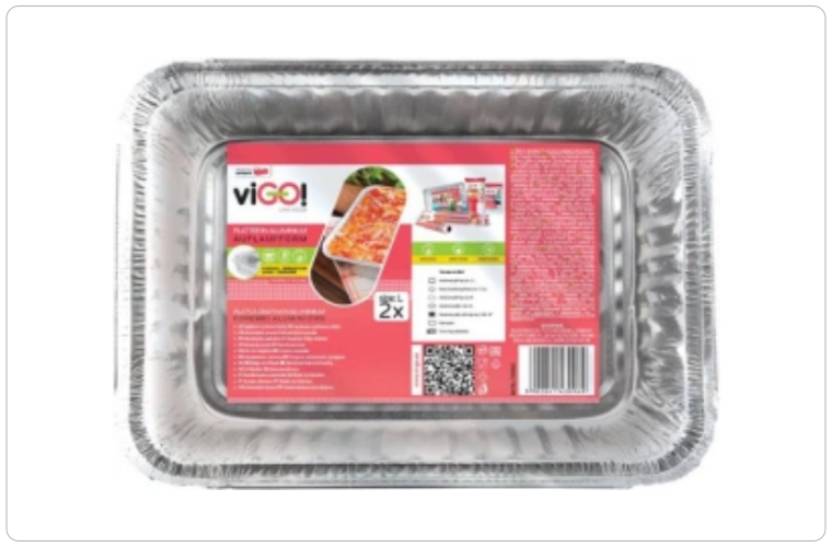 ViGO! grilovací a zapékací aluminiové misky, 27,5x18x4, 2 ks - 50 Kč