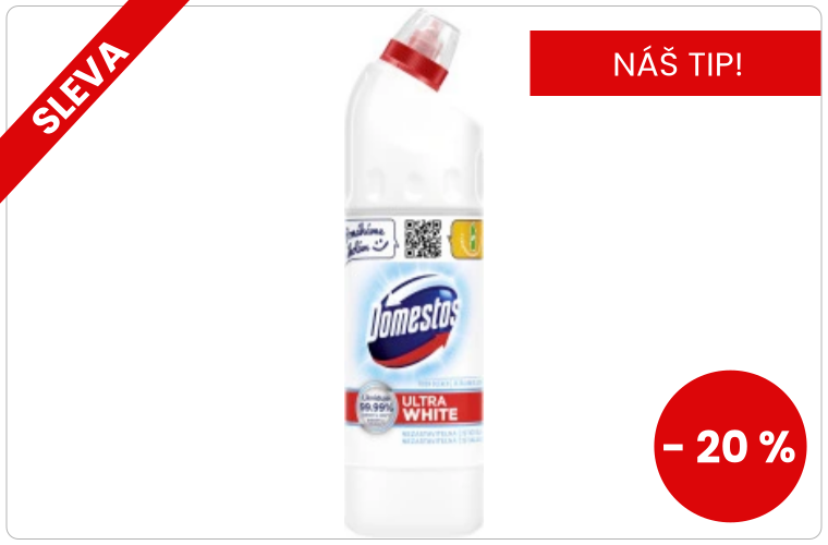 Domestos WC čistič 24h Ultra White Shine, 750 ml - 50 Kč