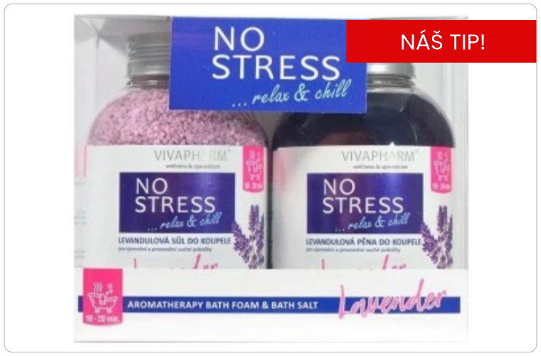 Spa No Stress dárkový set pěna do koupele 500 ml + koupelová sůl 500 ml - 184 Kč