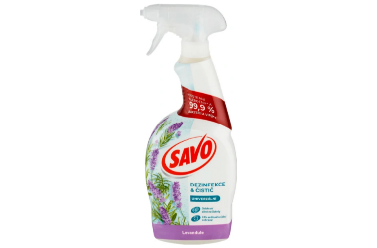 SAVO univerzální dezinfekční sprej Levandule, 700 ml - 95 Kč
