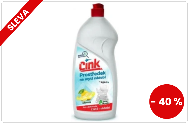 Cink Citron prostředek na ruční mytí nádobí 1 l - 50 Kč