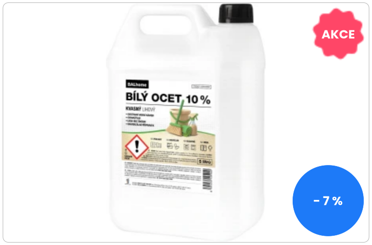BALHOME bílý ocet na úklid 10% 5 l - 140 Kč